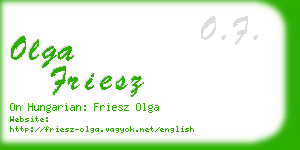 olga friesz business card